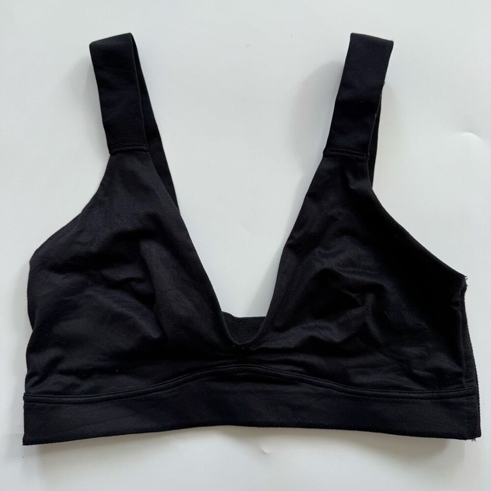 SPANX Smooth Bra-llelujah Unlined Bralette Black Seamless Size Small